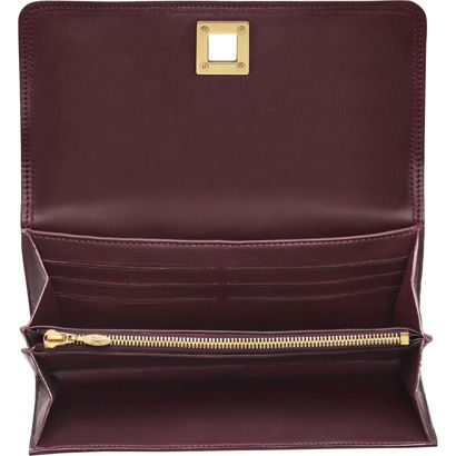 LOUIS VUITTON burgundy vernis patent leather sarah wallet