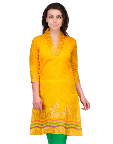 Cenizas Casual Self Design Kurtis