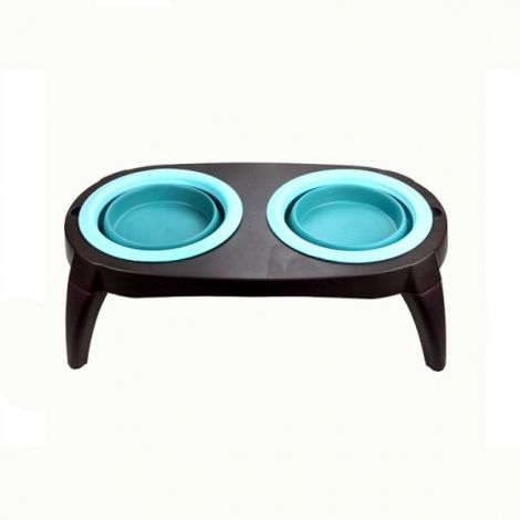 Collapsible Dog Twin Bowl