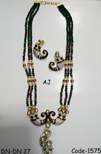 AD Necklace With Fancy Mala