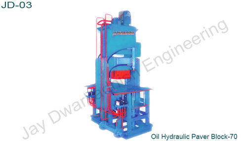 White Oil Hydraulic Paver Block Machine 70 Ton