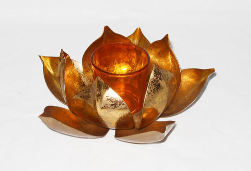 Iron Flower Votive Candle Holder