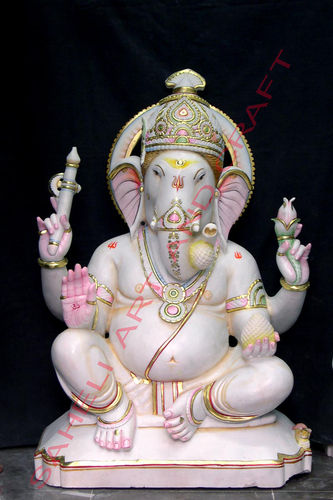 White Marble Ganesh Statue