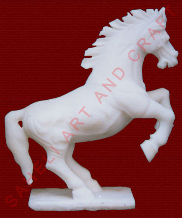 White Marble Horse Statue