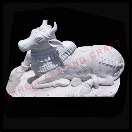 White Marble Nandi Cow Statues