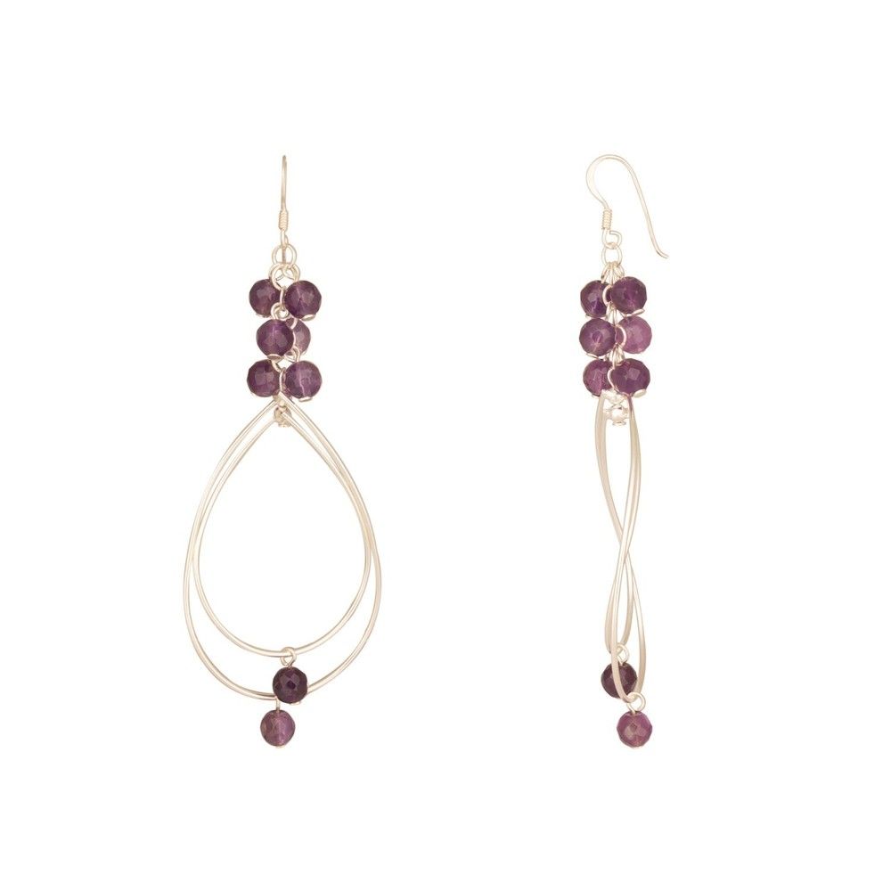 Amethyst Danglers Ear Rings