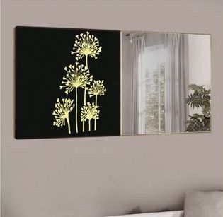 Chrysanth Nero Light Mirror 