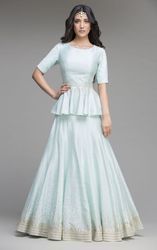Contemporary Silent Ripple Sequenced Lehenga