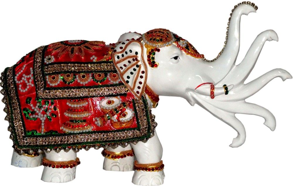 Silver Elephant Statue