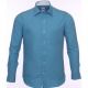 Plain Sea Blue Slim Formal Shirt