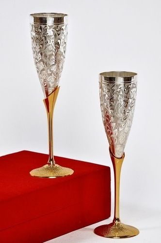 66% OFF on Tiedribbons Brass Goblet Wine Glass Set on Flipkart