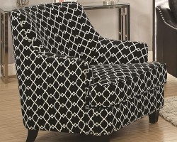 ब्लैक एंड व्हाइट प्रिंटेड चेयर