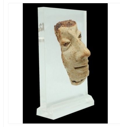 Adoloscence Face Stoneware Sculpture