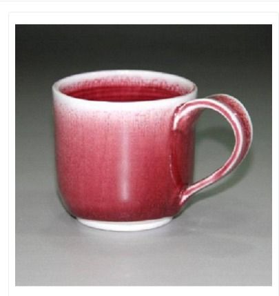 Crimson Red Porcelain Cup