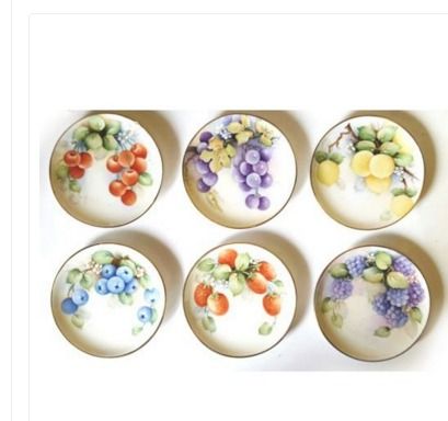 Hand Painted Porcelain Coasters