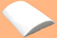 Lumbar Pillow - Memory Foam, 12 x 10 x 4 Inches, White - Contoured Shape, Removable and Washable Cover, 1.5 lbs