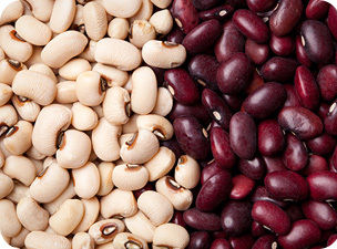 Spacial Red And White Kidney Beans