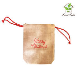 Jute Christmas Gift Pouch