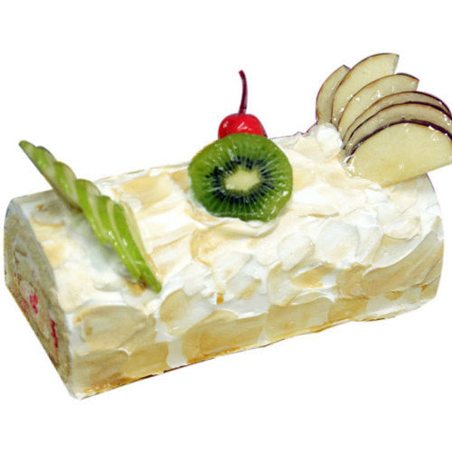Fruit Custard Roll Cake
