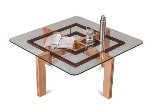  Wooden Base Glass Top Center Table 