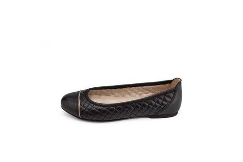 Quilted Black Leather Bellies Footwear