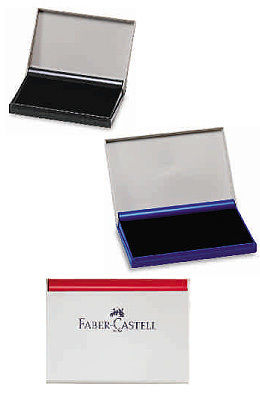 Stamp Pad - Micro Woven Inkpad, Small & Medium Sizes in Violet, Black, Red & Green - Durable Plastic Case, Smudge-Free Impressions