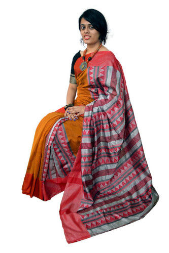 Weaved Pattern Biloom Silk Saree