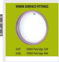 Pink Edge Light Vinon Surface