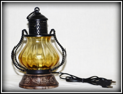 Wood Carving Base Lantern