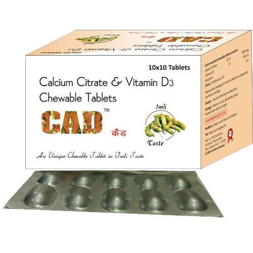 Calcium Citrate and Vitamin D3 Chewable Tablet