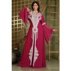 Magenta Embroidered Ladies Abayas