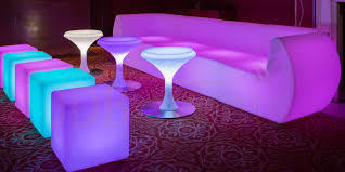 Colored LED Sofa - Chair and Table