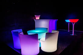 Colored LED Table and Chair