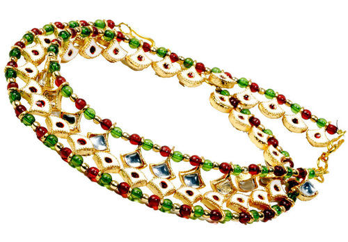 Meenakari Colourful Kundan Brass Payal Anklet