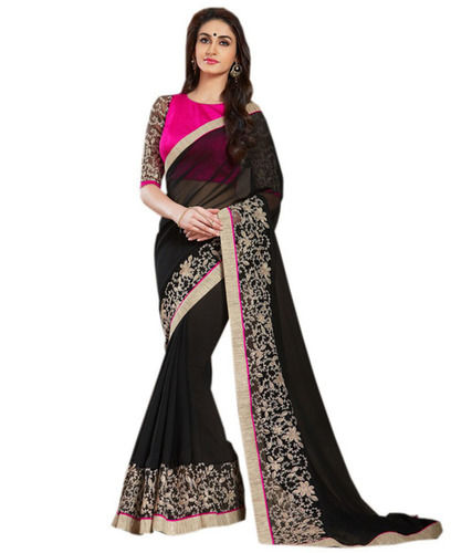 Black Designer Sarees