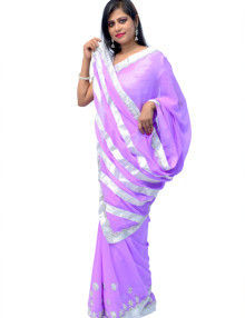 Violet Chiffon Saree