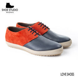 Casual Shoe Egyptian Blue And Cherry Red