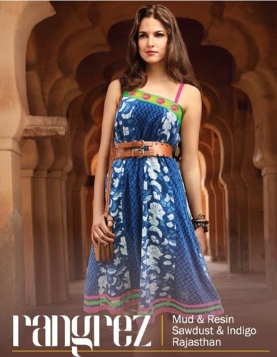 Indigo/ Dabu Ladies Dress
