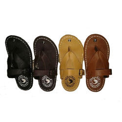 Men Leather Look Slippers