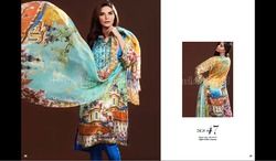 Ladies Satin Silk Digital Printed Suits