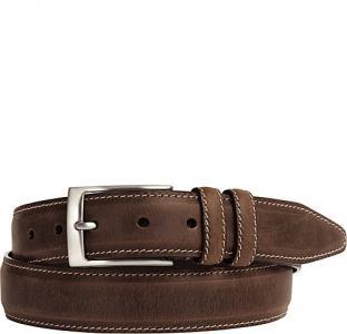 Men Leather Belt With Silver Buckle