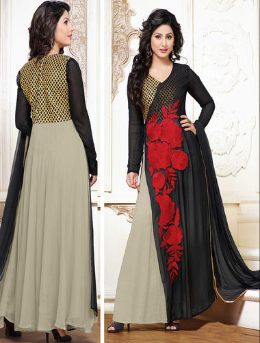 Heavy Floor Length Designer Black Anarkali Suit