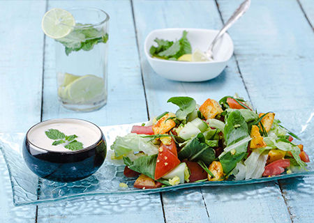 Paneer Tikka Kachumber Salad