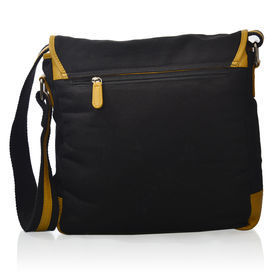 Unisex Leather Canvas Sling Bag