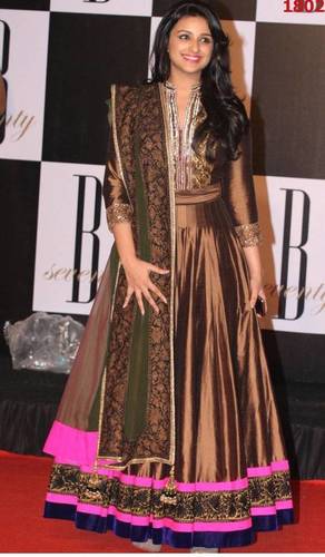 Brown Anarkali Suit