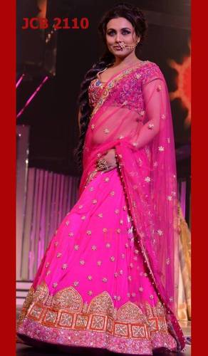 Pink Lehenga Style Saree