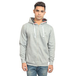 Mens Grey Zipper Hoodies