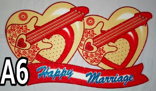 Decorative Thermocol Double Guitar Hearts A6 At Best Price In