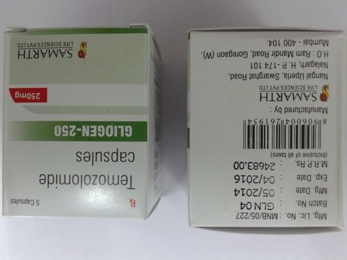 Temozolamide 250/100/20Mg Capsule