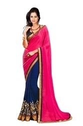 Georgette Border Saree